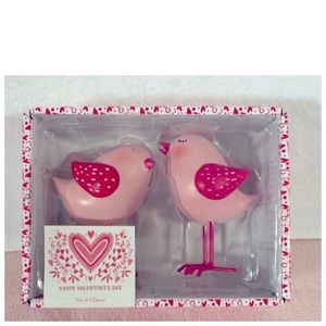 NEW Love and Cupcakes Pink Lovebirds Birds Valentine Decor